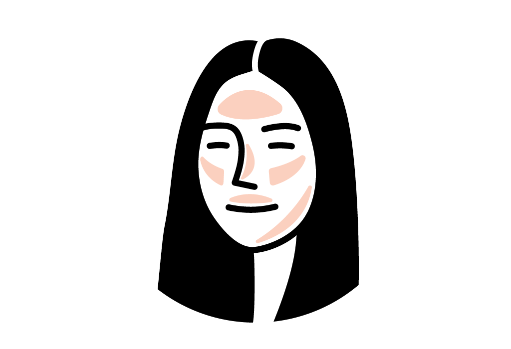 ilustracion de una mujer con melasma facial